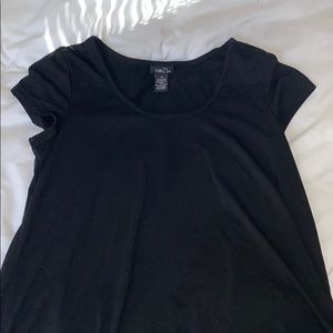 basic black scoop neck top